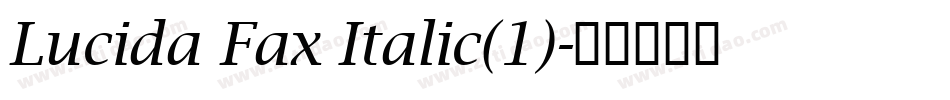 Lucida Fax Italic(1)字体转换